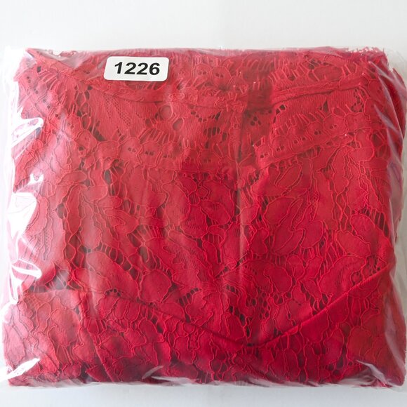 ELIZA J Red Lace Dress 3/4 Sleeves - Size 2P - Picture 12 of 12